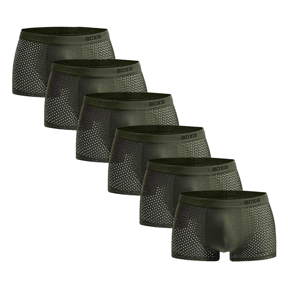 BOXR | Boxers en Bambou 2.0 - Lot de 6 - Olive Verte