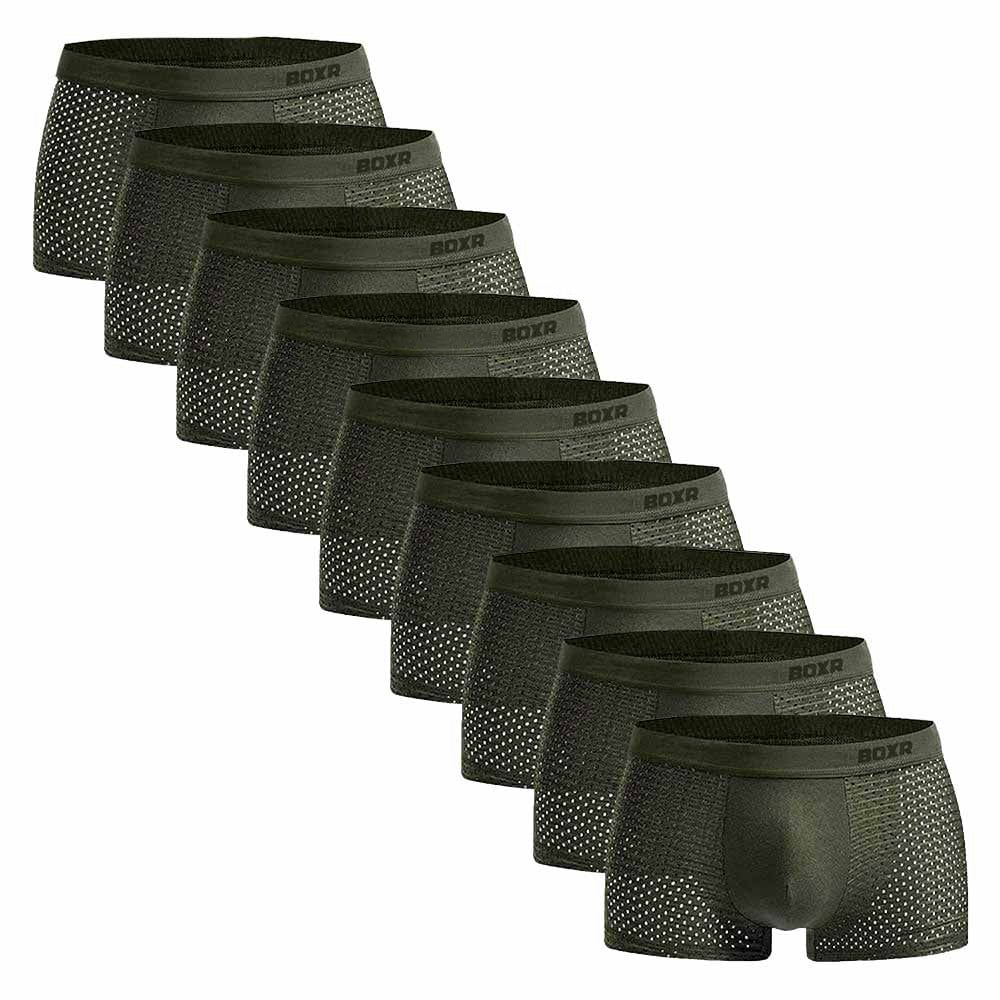 BOXR | Boxers en Bambou 2.0 - Lot de 9 - Olive Verte