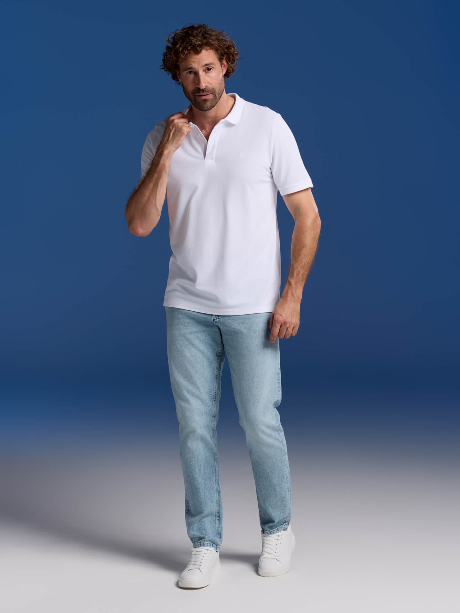 Blanc, Bleu clair/Blanc