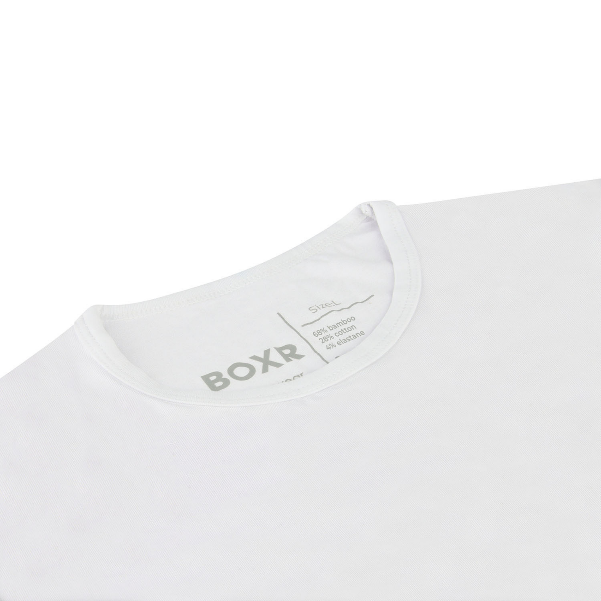 BOXR | T-shirt en bambou - Lot de 4 - Blanc