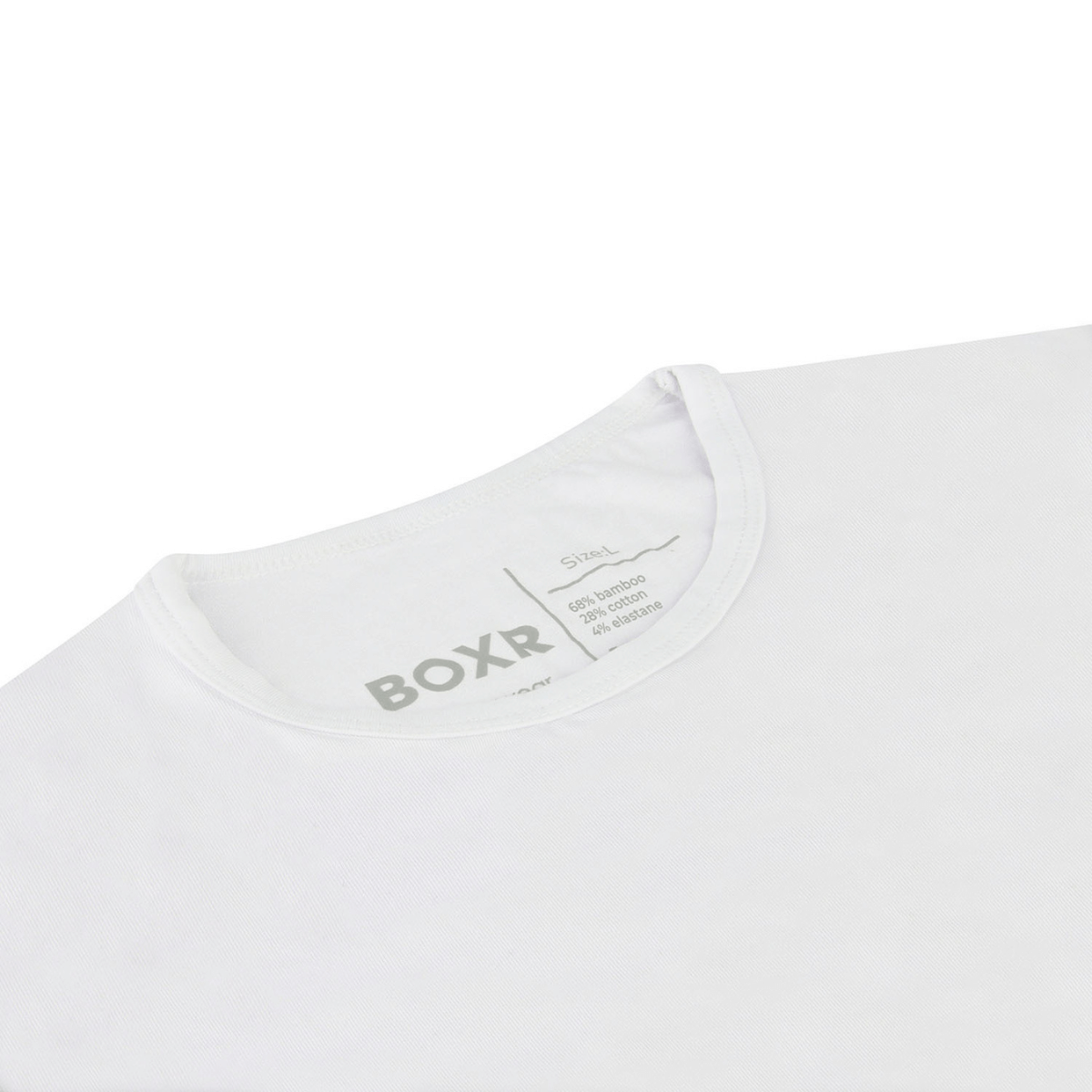 BOXR | T-shirt à manches longues en bambou - Lot de 4 - Blanc