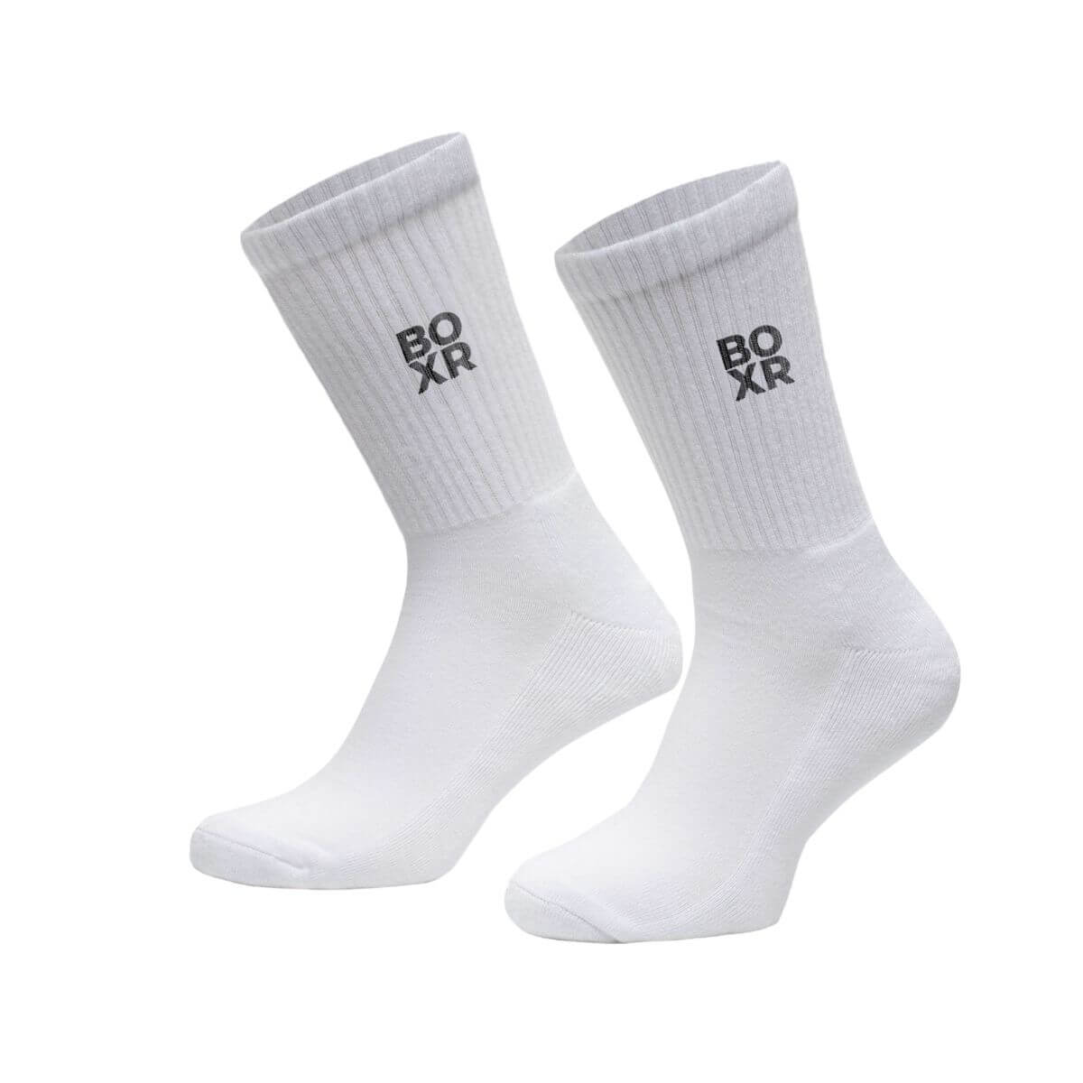 BOXR | Chaussettes de Sport en Bambou - Lot de 2 - Blanc