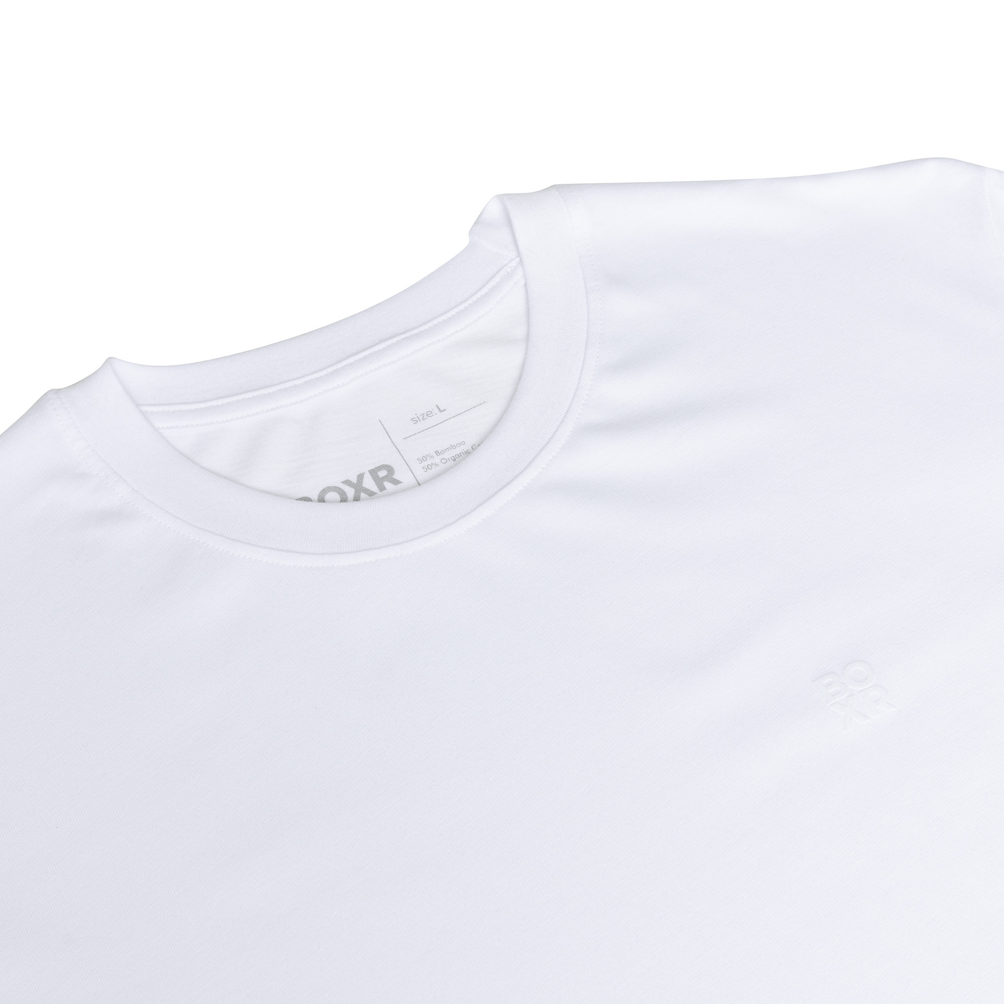 BOXR | Casual T-Shirt en Bambou - Lot de 1 - Blanc