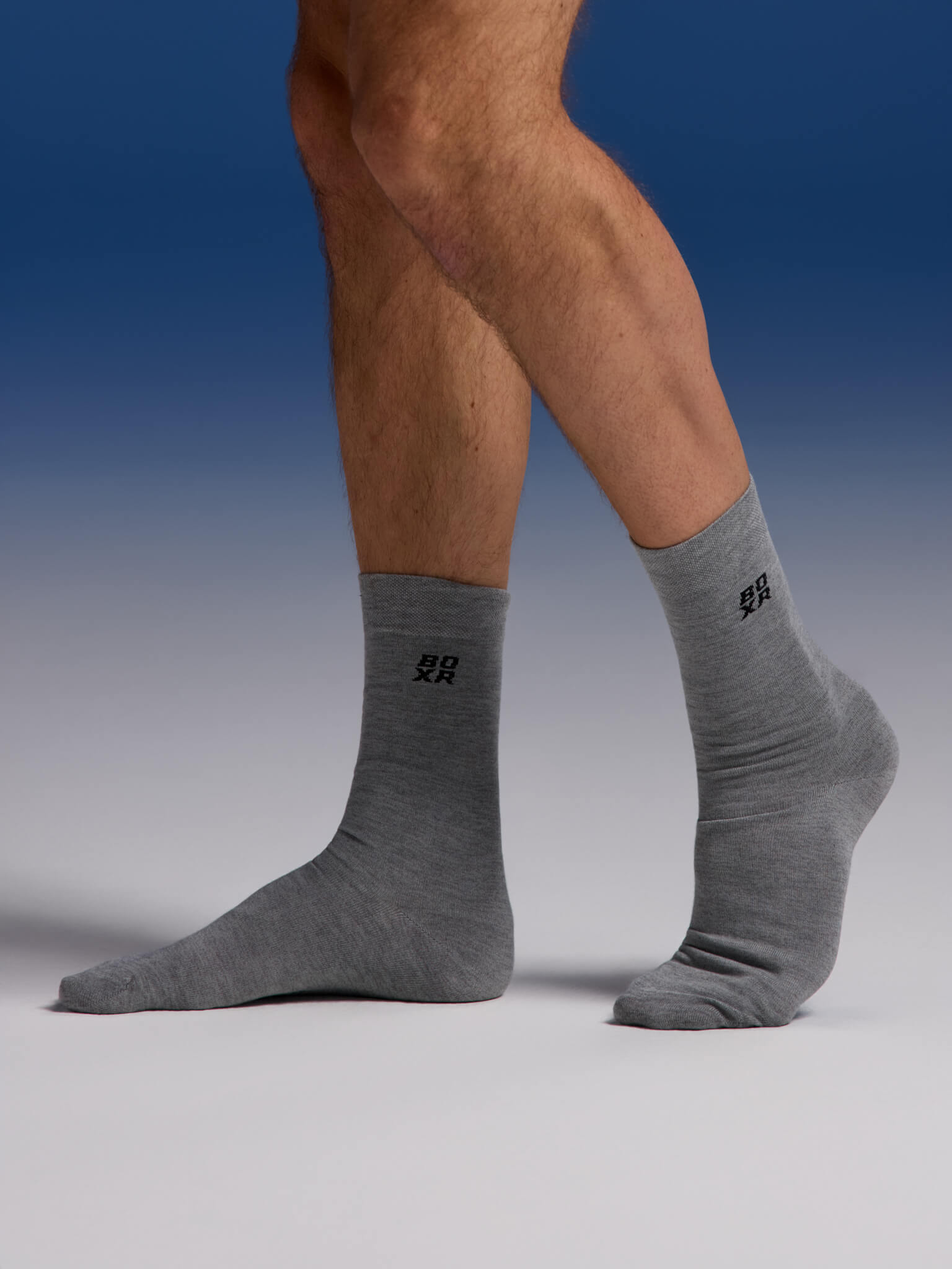 BOXR | Chaussettes en Bambou - Lot de 4 - Gris