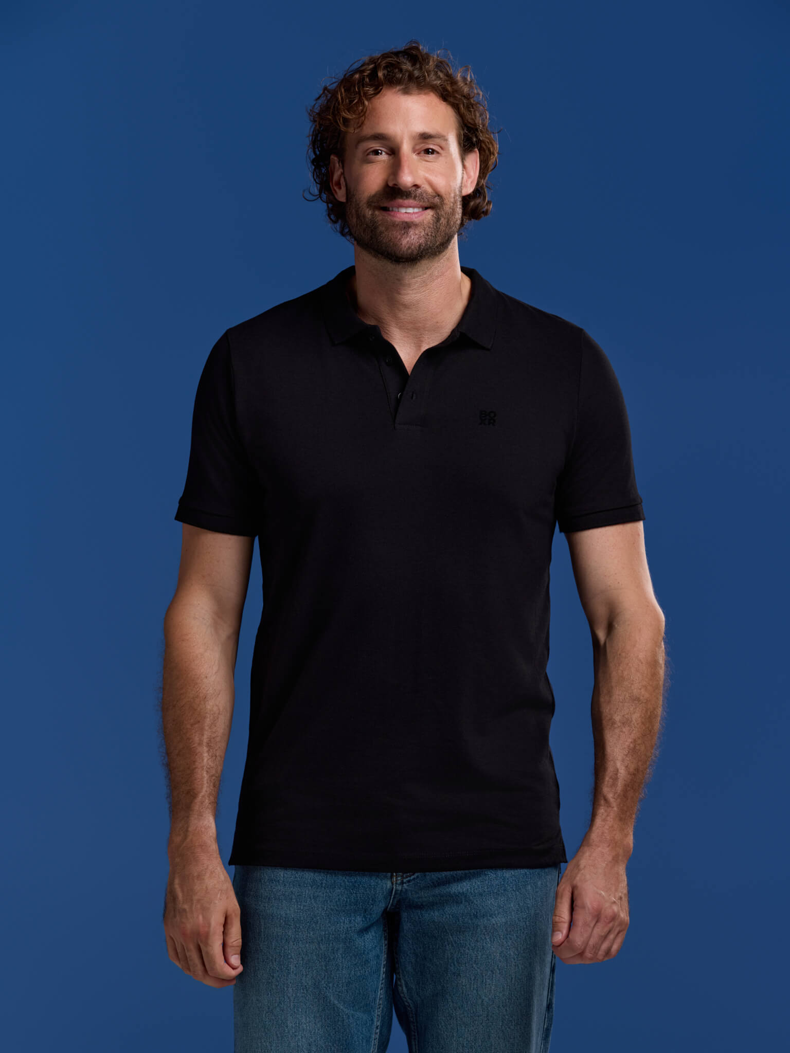 BOXR | Polos en Bambou Lot de 2 Noir